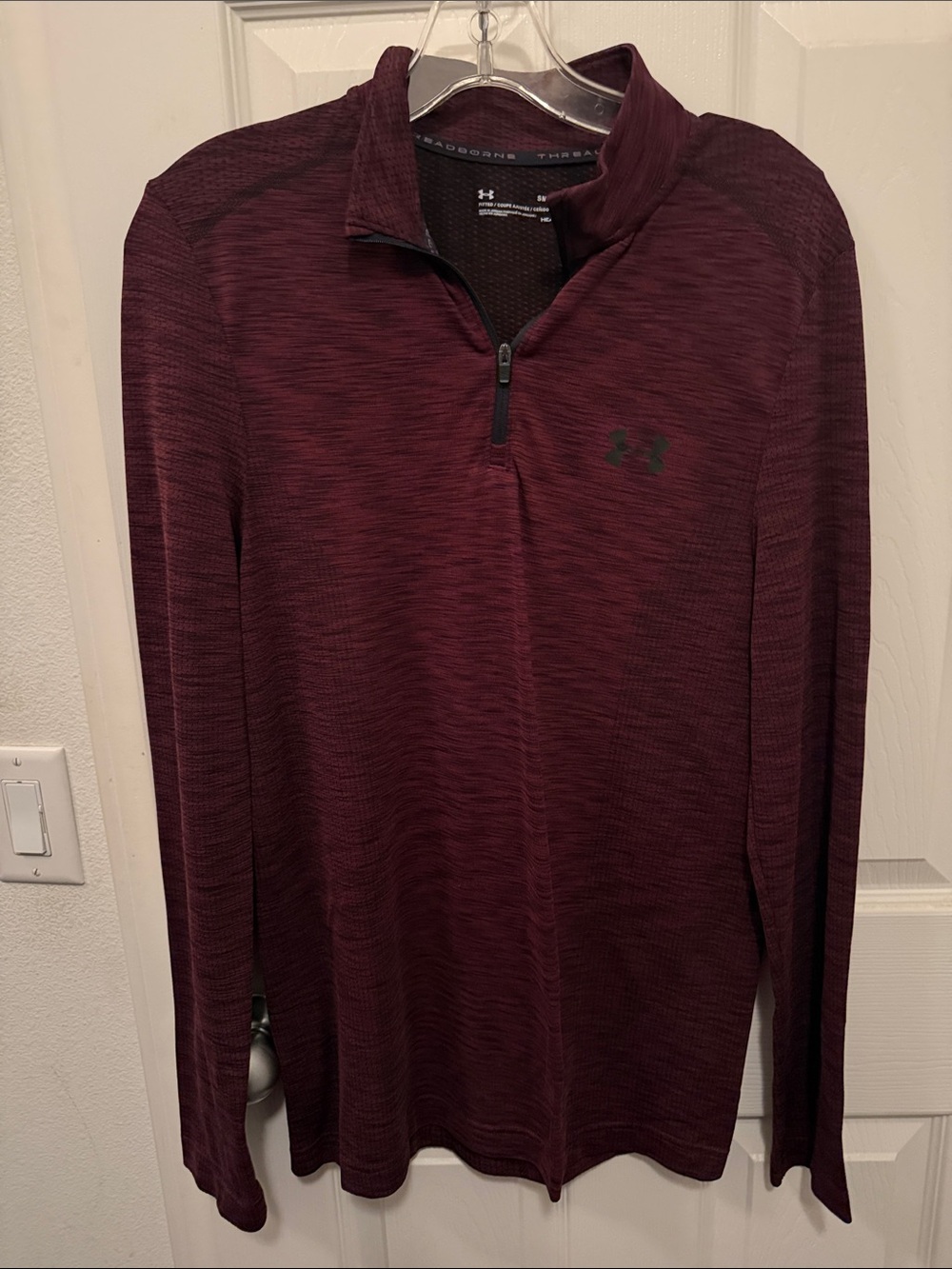 Under Armour Men’s Burgundy 1/4Zip Performance Pullover Threadborne